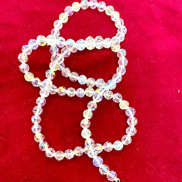 Vintage AB Faceted Crystal Beads - Picture 2 of 2